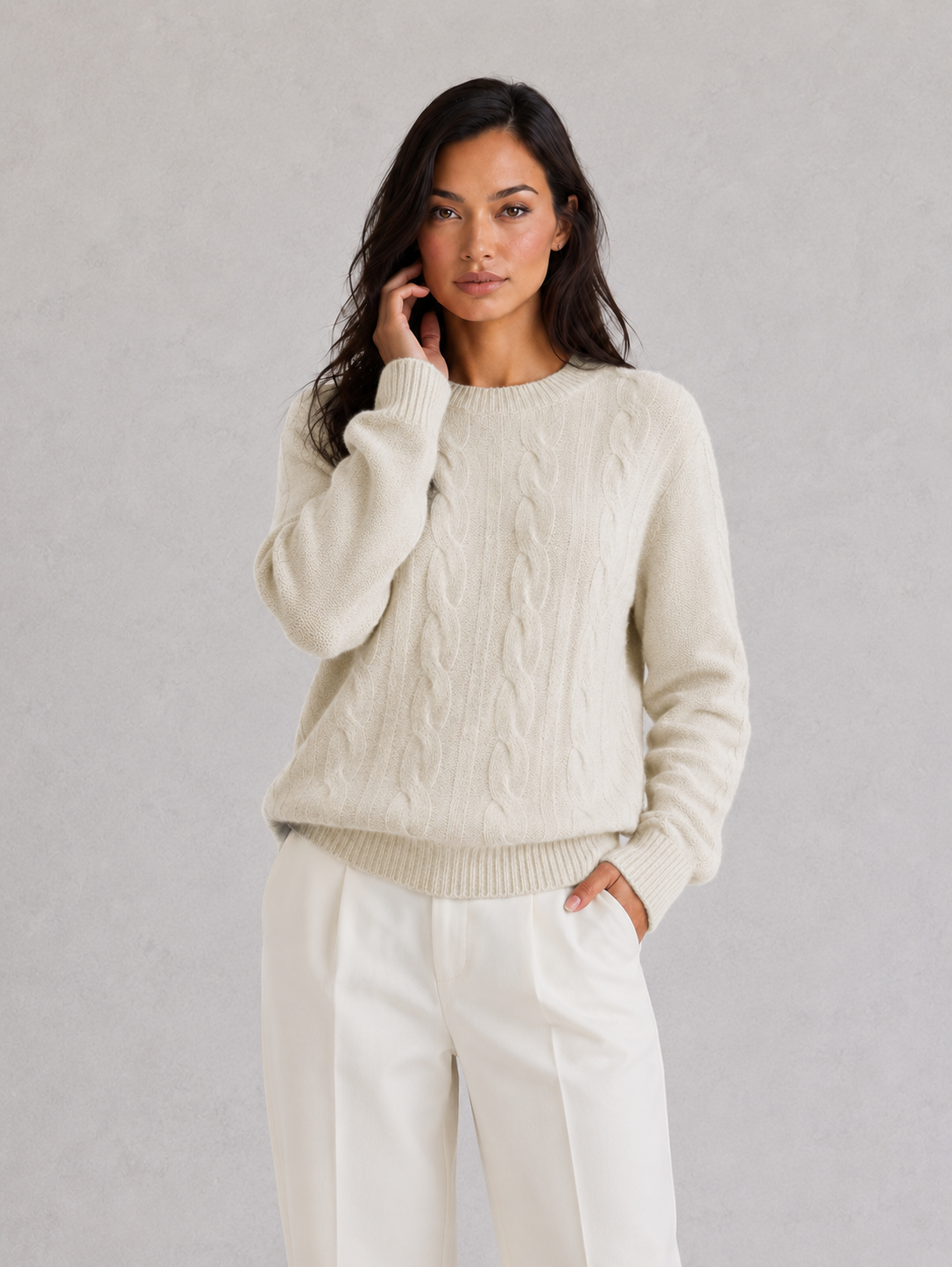 Sweater Women - Soft Crew Neck Jumper with Relaxed Fit